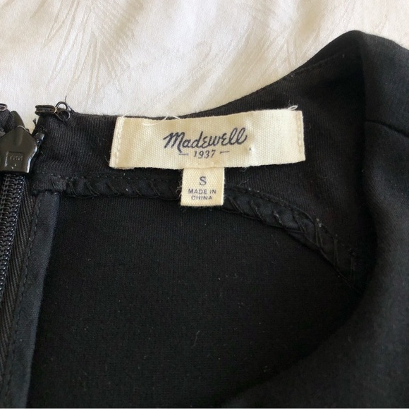 Madewell Stitch Frame Ponte Black Embroidered Tank Top - Picture 10 of 11